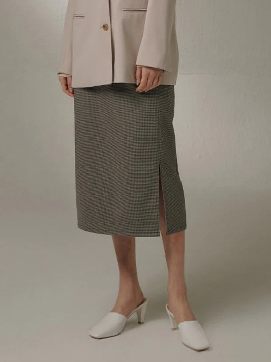 Grey Synthetic / Polyester Skirt