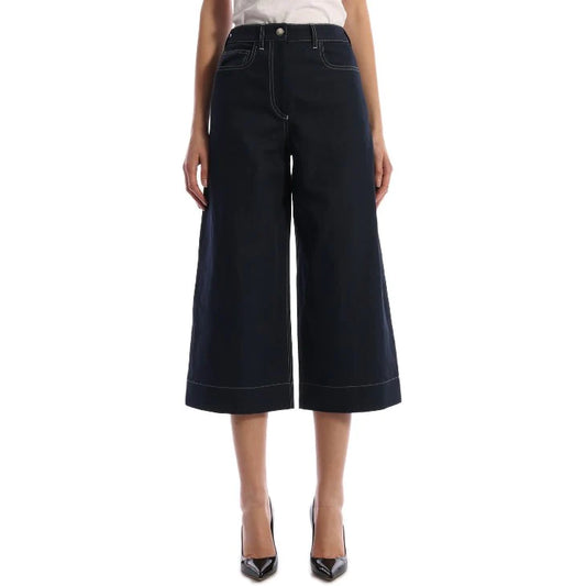 Navy Denim Wide Jeans