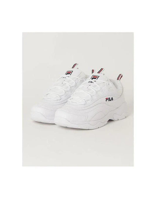 White Leather Running Sneakers