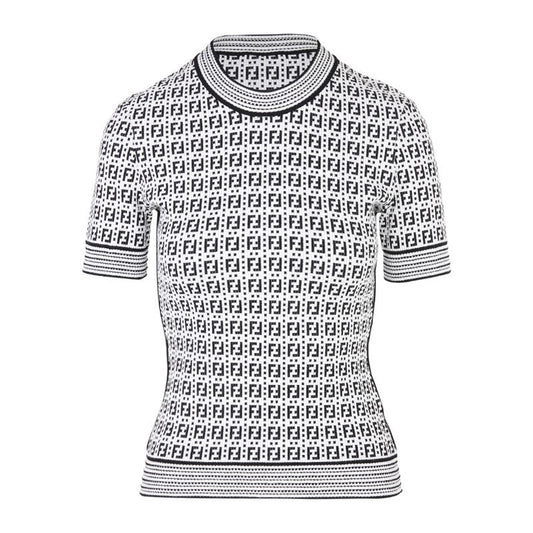 Grey Knit Tight T-Shirt with Short Sleeves
